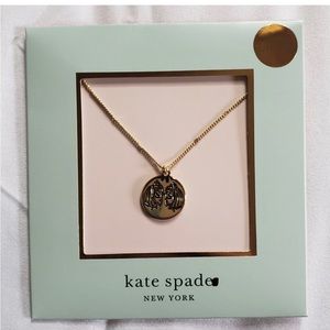 Kate Spade Gemini in the Stars Zodiac Necklace Gold.